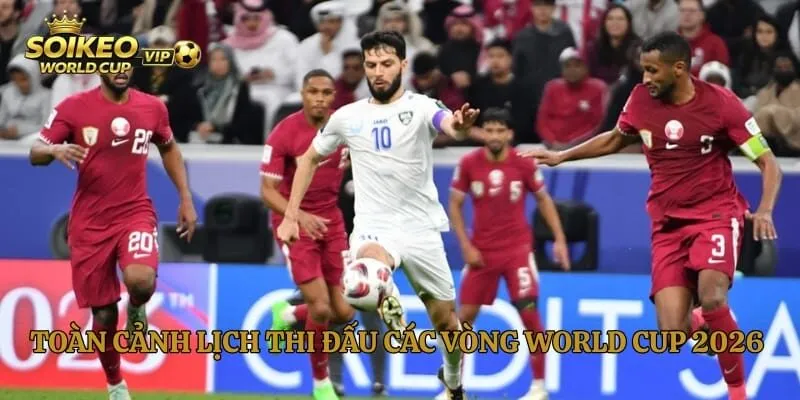Toàn cảnh lịch thi đấu các vòng World Cup 2026 hiển thị trực quan